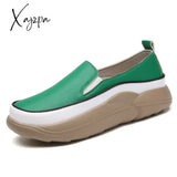 Xajzpa - Women Flats Loafers Breathable Moccasins Female Boat Shoes Fashion Ladies Platform Slip-On