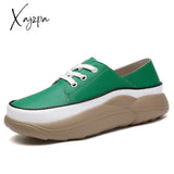 Xajzpa - Women Flats Loafers Breathable Moccasins Female Boat Shoes Fashion Ladies Platform Slip-On