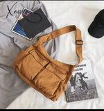 Xajzpa - Women For Vintage Satchel Casual Canvas Female Luxury Designer Handbag Solid Large
