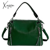 Xajzpa - Women Handbag 100% Genuine Leather Shoulder Bag Luxury Brand Small Bucket Bag High Quality