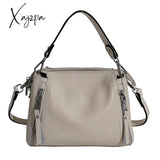 Xajzpa - Women Handbag 100% Genuine Leather Shoulder Bag Luxury Brand Small Bucket Bag High Quality