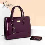 Xajzpa - Women Handbags High Quality Patent Leather Women’s Bag Fashion Shoulder Bag Luxury Tote