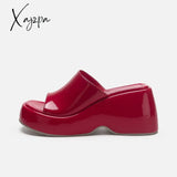 Xajzpa - Women High Heels Slippers Thick Platform Sandals Summer Shoes 2023 New Fashion Slingback