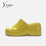 Xajzpa - Women High Heels Slippers Thick Platform Sandals Summer Shoes 2023 New Fashion Slingback