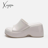 Xajzpa - Women High Heels Slippers Thick Platform Sandals Summer Shoes 2023 New Fashion Slingback