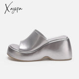 Xajzpa - Women High Heels Slippers Thick Platform Sandals Summer Shoes 2023 New Fashion Slingback