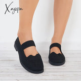 Xajzpa - Women Knit Mary Jane Flats Breathable Loafers Comfy Walking Shoes