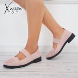 Xajzpa - Women Knit Mary Jane Flats Breathable Loafers Comfy Walking Shoes