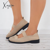 Xajzpa - Women Knit Mary Jane Flats Breathable Loafers Comfy Walking Shoes