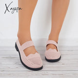 Xajzpa - Women Knit Mary Jane Flats Breathable Loafers Comfy Walking Shoes