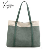 Xajzpa - Women Laptop Top-Handle Bag For Work Lightweight Splice Canvas 15.6 Inch Handbag Purse