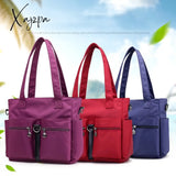 Xajzpa - Women Large Capacity Solid Color Shoulder Bag Femal Luxury Designer Crossbody Waterproof