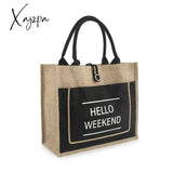 Xajzpa - Women Linen Luxury Tote Large Capacity Female Casual Shoulder Bag Lady Daily Handbag Fresh