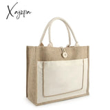 Xajzpa - Women Linen Luxury Tote Large Capacity Female Casual Shoulder Bag Lady Daily Handbag Fresh