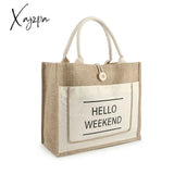 Xajzpa - Women Linen Luxury Tote Large Capacity Female Casual Shoulder Bag Lady Daily Handbag Fresh