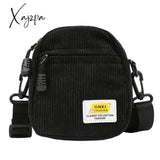 Xajzpa - Women Little Canvas Shoulder Bag Small Corduroy Cloth Messenger Bag For Key Phone Pink Crossbody Bags Cute Zipper Purse For Girl