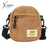 Xajzpa - Women Little Canvas Shoulder Bag Small Corduroy Cloth Messenger For Key Phone Pink