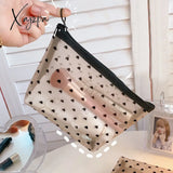 Xajzpa - Women Mesh Transparent Cosmetic Bag Small Large Clear Black Makeup Travel Neceser Toiletry