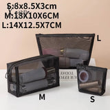 Xajzpa - Women Mesh Transparent Cosmetic Bag Small Large Clear Black Makeup Travel Neceser Toiletry