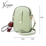 Xajzpa - Women Mobile Phone Bag Cute Mini Shoulder Pu Leather Small Crossbody Female Gifts Cash