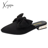 Xajzpa - Women Mules Slippers Fashion Baowen Low-Heel Sandals Flip Flops Zapatos De Mujer 21-1 / 35