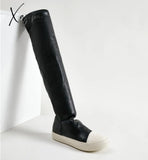 Xajzpa - Women Over The Knee High Boots Motorcycle Chelsea Platform Winter Gladiator Fashion Rick