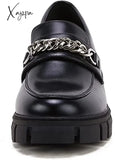 Xajzpa - Women Platform Loafers Slip On Chain Casual Loafers/Sneakers