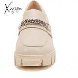 Xajzpa - Women Platform Loafers Slip On Chain Casual Loafers/Sneakers