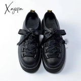 Xajzpa - Women Platform Punk Shoes Genuine Leather High Heels Sexy Ladies Party Lolita Shoes Black Wedges Motorcycle  Dress Shoes