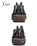 Xajzpa - Women Printing Backpack Canvas School Bags For Teenagers Shoulder Bag Weekend Travel