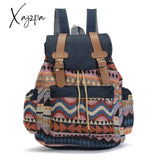 Xajzpa - Women Printing Backpack Canvas School Bags For Teenagers Shoulder Bag Weekend Travel