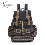 Xajzpa - Women Printing Backpack Canvas School Bags For Teenagers Shoulder Bag Weekend Travel