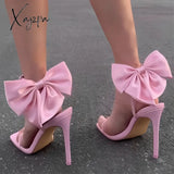 Xajzpa - Women Pumps Shallow Pointed High Heels Shoes Summer New 2023 Slim Heel Slingback Sandals