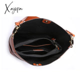 Xajzpa - Women Real Genuine Leather Tote Bag Black Bucket Handbags Female Luxury Famous Brands