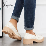 Xajzpa - Women Round Toe Platform Vintage Loafers