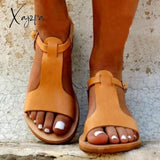 Xajzpa - Women Sandals Classic Flat For Summer Shoes New Beach Sandalias Mujer Soft Buckle Casual
