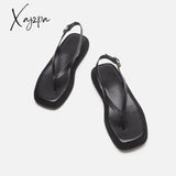 Xajzpa - Women Sandals Classics Ankle Strap Summer Flat Shoes For Soft Sole Flats Sandalias Mujer