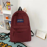 Xajzpa - Women School Backpack Solid Nylon Bagpack Female Travel Rucksack Casual Lady Simple