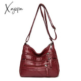 Xajzpa - Women Shoulder Bag Leather Luxury Handbags Women’s Bags Designer Crossbody Female