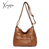 Xajzpa - Women Shoulder Bag Leather Luxury Handbags Women’s Bags Designer Crossbody Female