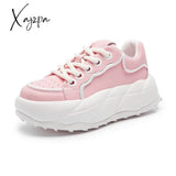 Xajzpa - Women Sneakers Designer Shoes 2023 Spring New Ladies Low Top Lace-Up Platform Tennis