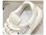 Xajzpa - Women Sneakers Designer Shoes 2023 Spring New Ladies Low Top Lace-Up Platform Tennis