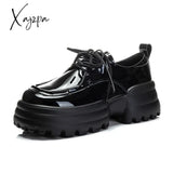 Xajzpa - Women Sneakers Fashion Genuine Leather Chunky Casual Shoes Spring Comfortable Thick Sole