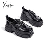 Xajzpa - Women Sneakers Fashion Genuine Leather Chunky Casual Shoes Spring Comfortable Thick Sole