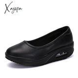 Xajzpa - Women Sneakers Flats Loafers Sweet Shallow Comfort Moccasins Slip-On Pu Platform Ladies
