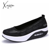 Xajzpa - Women Sneakers Flats Loafers Sweet Shallow Comfort Moccasins Slip-On Pu Platform Ladies