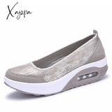 Xajzpa - Women Sneakers Flats Loafers Sweet Shallow Comfort Moccasins Slip-On Pu Platform Ladies