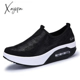 Xajzpa - Women Sneakers Flats Loafers Sweet Shallow Comfort Moccasins Slip-On Pu Platform Ladies