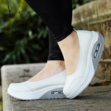 Xajzpa - Women Sneakers Flats Loafers Sweet Shallow Comfort Moccasins Slip-On Pu Platform Ladies
