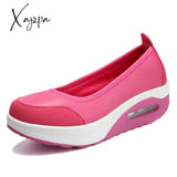 Xajzpa - Women Sneakers Flats Loafers Sweet Shallow Comfort Moccasins Slip-On Pu Platform Ladies